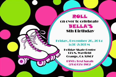 Roller Skate Invitation Template Free